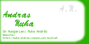 andras muha business card